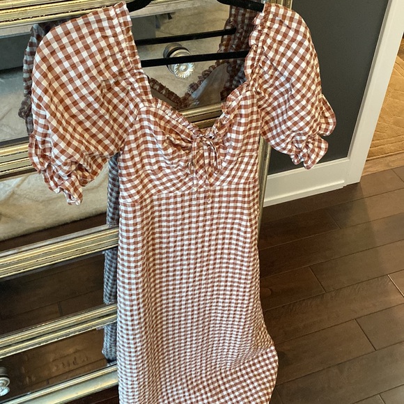 RIXO GINGHAM SEERSUCKER MIDI DRESS - Picture 5 of 7